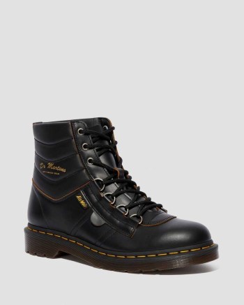 Dr Martens Kamin Vintage Smooth Leather Turistické Topánky Panske Čierne | 2597-QZSBR